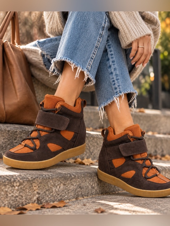 Sorel Shoes - SOREL Out N About Sport Wedge Brown Rust Sneaker Boots 6.5